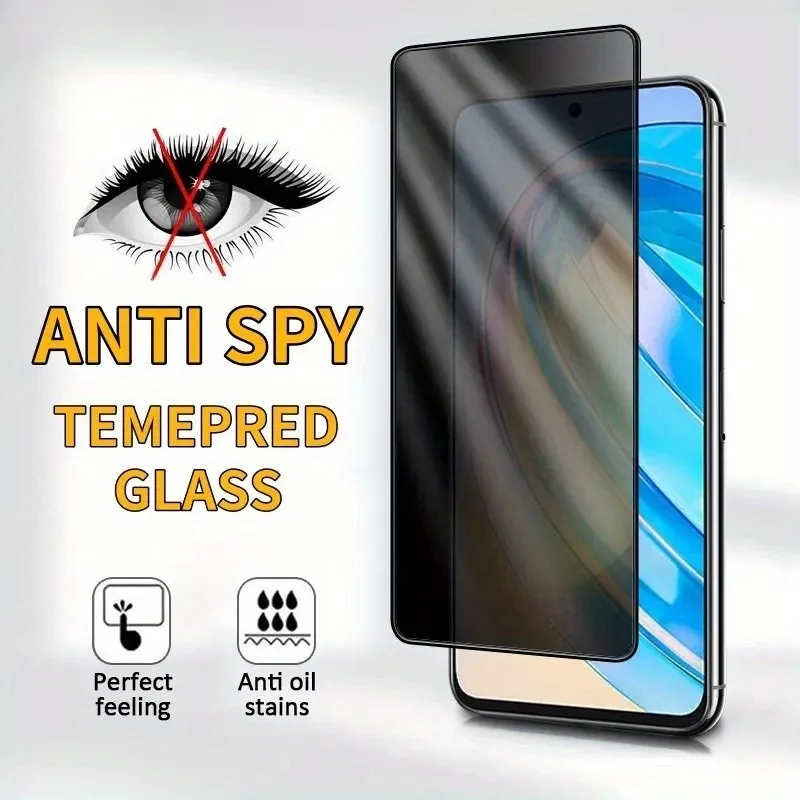 1Pack Anti-Spy Privacy Tempered Glass for Honor X9a X9 5G X9b X9c X8 Pro X8a X8b X8 5G X7b X7c X6a Waterproof,Anti-Shatter Film