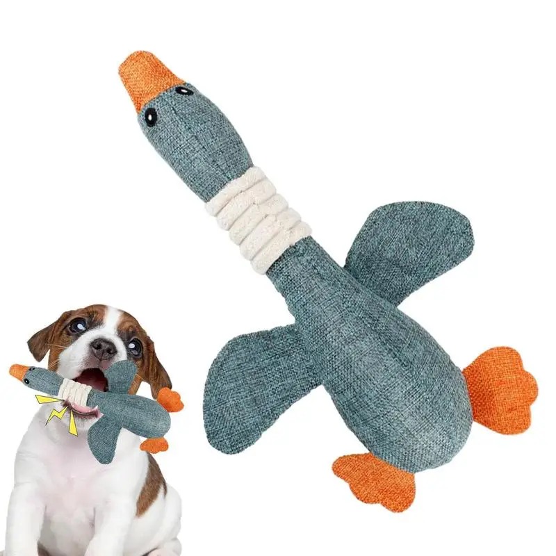 Cucciolo Di Oche Plushie Cat Dog Plushie Peluche Forniture Giocattolo Interattivo Traspirante Giocattoli Da Masticare Compagno Di Cane Per Medio Picco