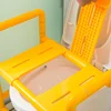 Dual Purpose Toilet Chair and Shower Chair, Stainless Steel Nylon Can Turns Up Commode Toilet, Disabled Toilet Seat Bath Chairs 5