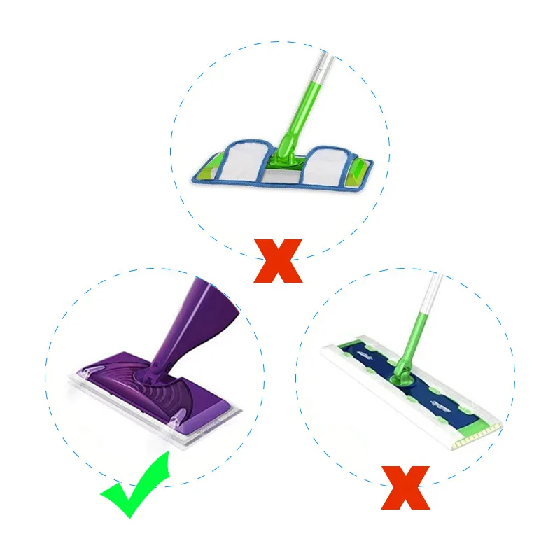 Lingette de nettoyage lavables pour balai Swiffer WetJet,tampons