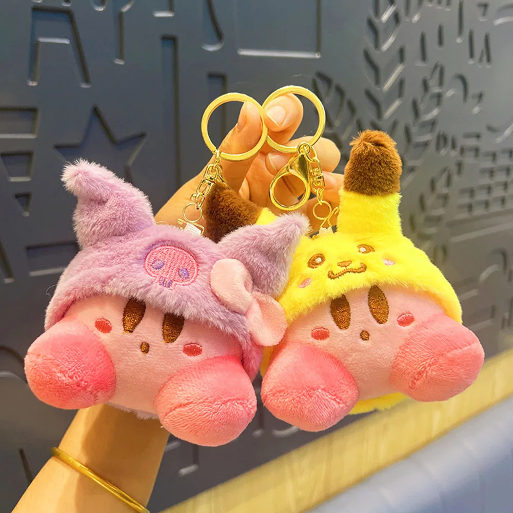 만화 게임 애니메이션 큐어 스타 커비 코스프레 장난감, 10cm 키체인 펜던트, 부드러운 만화 인형 키홀더, 소년 소녀 어린이 크리스마스 선물
