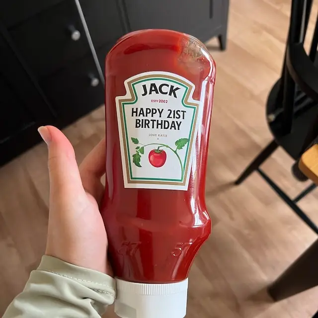 Personalised Tomato Ketchup Sauce Label Vinyl Sticker Funny Novelty Gift Birthday Anniversary Kitchen Jar Name Stickers label stickers