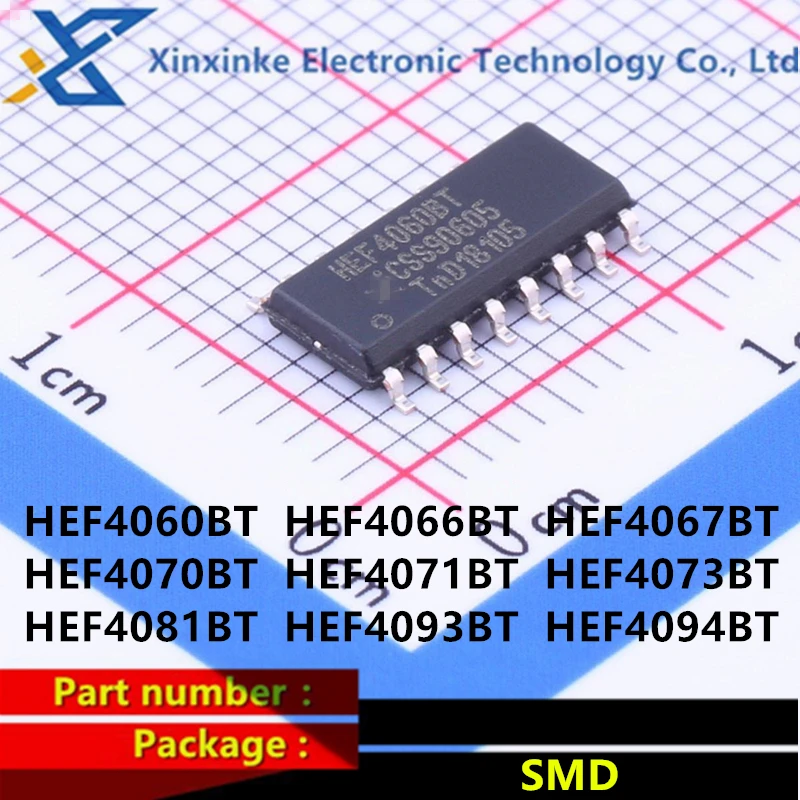 

10PCS HEF4060BT HEF4066BT HEF4067BT HEF4070BT HEF4071BT HEF4073BT HEF4081BT HEF4093BT HEF4094BT SOIC-16 SOP-14 Chip IC