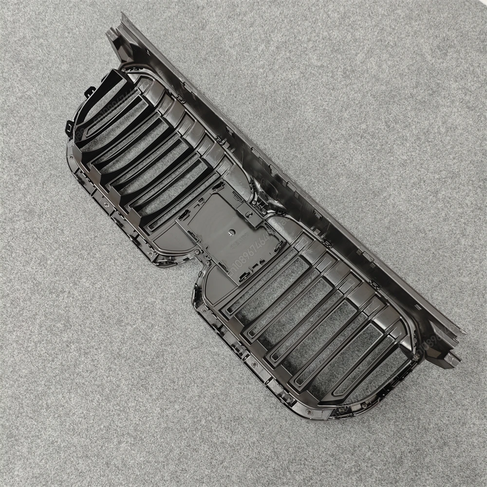 BMW X1 U11 iX1 M-Sport 2022-2024 레이싱 그릴 자동차 스타일링 바디 키트 튜닝 글로스 블랙 프론트 그릴 범퍼 더블 슬랫 그릴