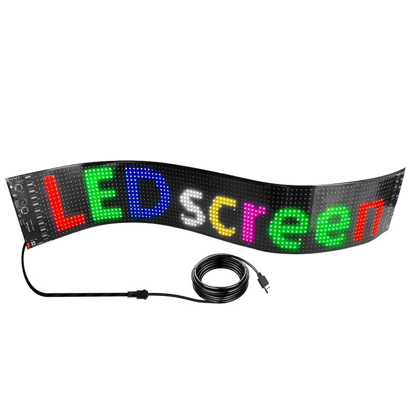 LED Digital Tube Display Waterproof App Flex LED glow car rear window digital display sticker programmable Flexible EL Glow LED Panel for car