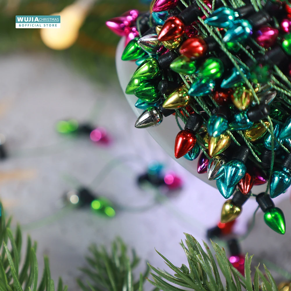 5/10M/Rolle Weihnachtsgirlande Kleine Glühbirnen String Mini Bunte Lichter Kein Strom Weihnachtsbaum Hängende Fee Puppenhaus Ornamente