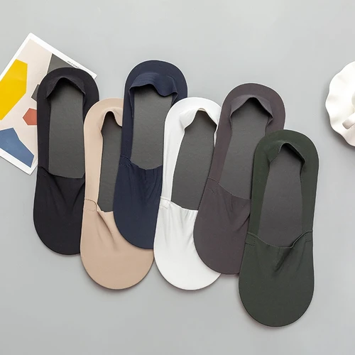 남녀공용 보이지 않는 발목 양말, 단색 스타일, 보트 캐주얼 짧은 양말, 미끄럼 방지, 고품질, 블랙, 3 쌍 패션 2
