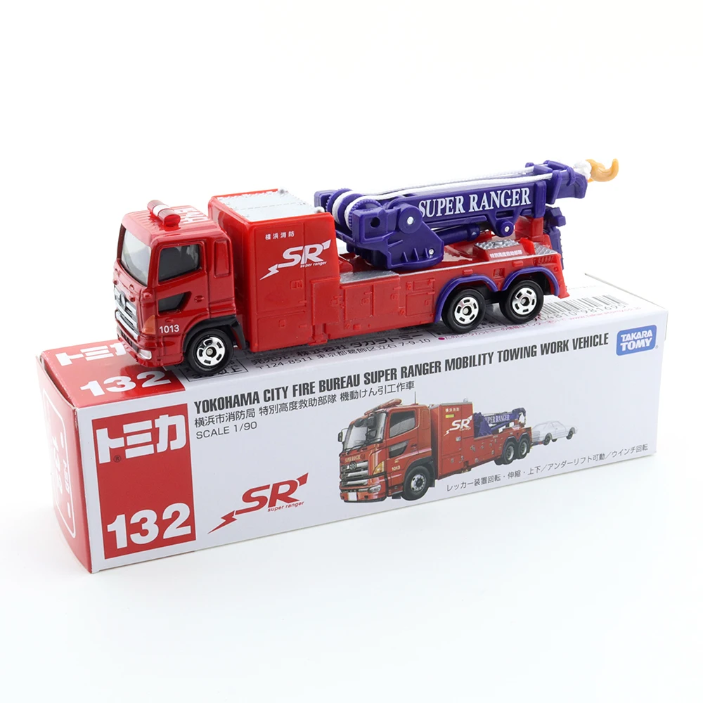 

Takara Tomy длинный тип Tomica No.132 Yokohama City Fire Bureau Super Ranger Mobility буксировочная машина 1/ 90 литые модели