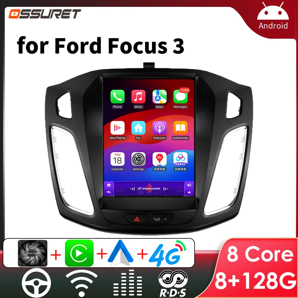 9,7 "Auto Intelligente Radio für Ford Focus 3 Mk3 2011-2019 Android Auto Carplay GPS WIFI 4G 2Din DSP Multimedia Stereo Player