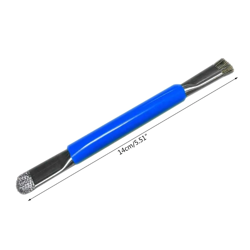 Steel Brush Anti-Static Motherboard Cleaning Brush for Phone IC Pad Repair Double Head Superfine Steel Wire