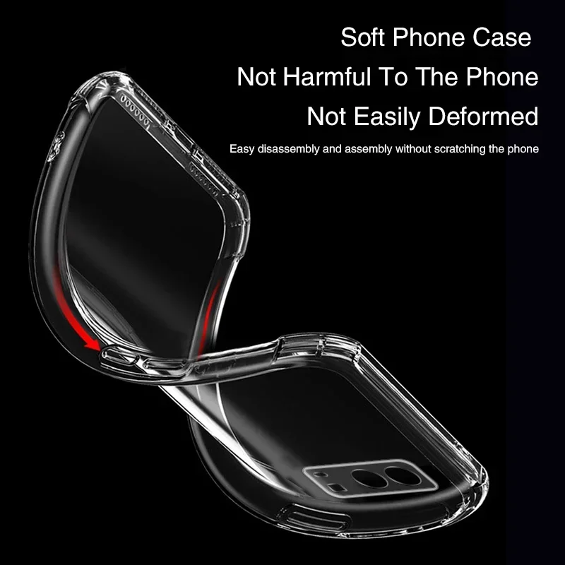 Enhanced Shockproof Transparent Phone Case with Reinforced Corners and Soft Protective Bumper