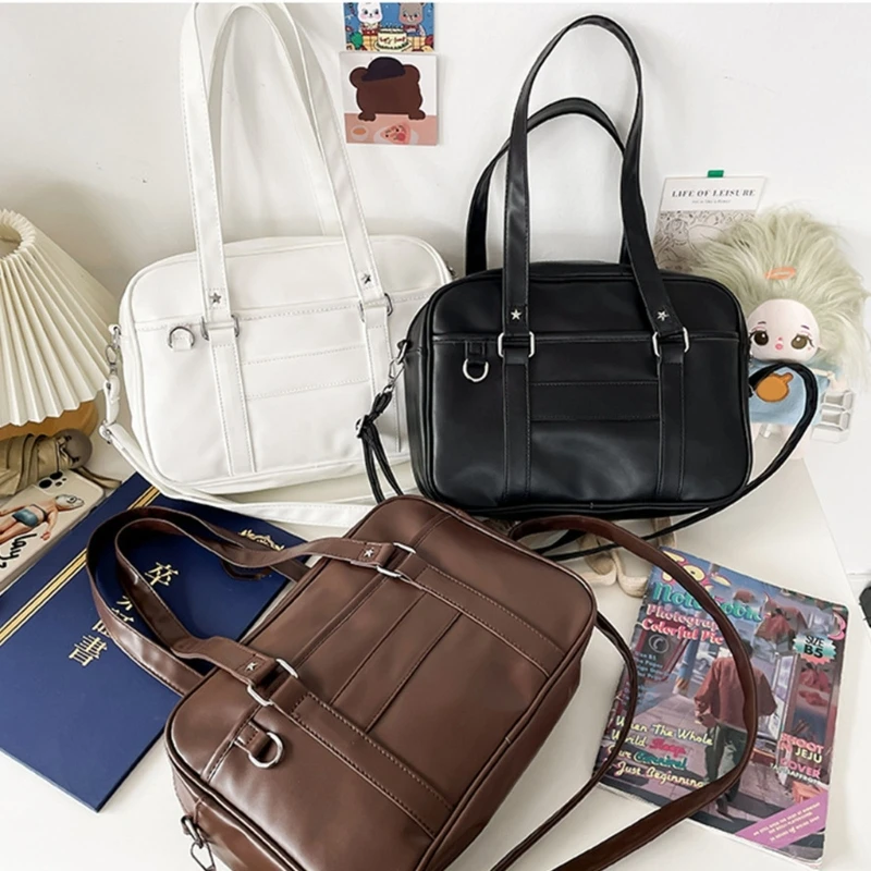 Large Capacity Shoulder Bag Crossbody Bags PU Leather Harajuku Handbag for Women