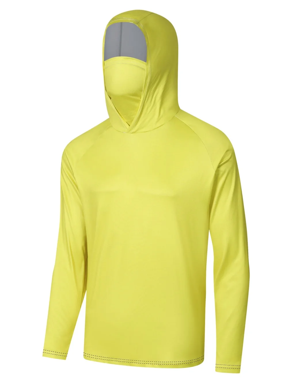 남성용 후드 썬 셔츠, 마스크 포함 낚시 셔츠, 긴 소매 래쉬 가드, 냉각 후드, 하이킹 셔츠