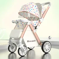 Poussette bébé haute paysage peut s'asseoir ou s'allonger, légère, pliante, bidirectionnelle, absorbant les chocs, pour nouveau-né 6