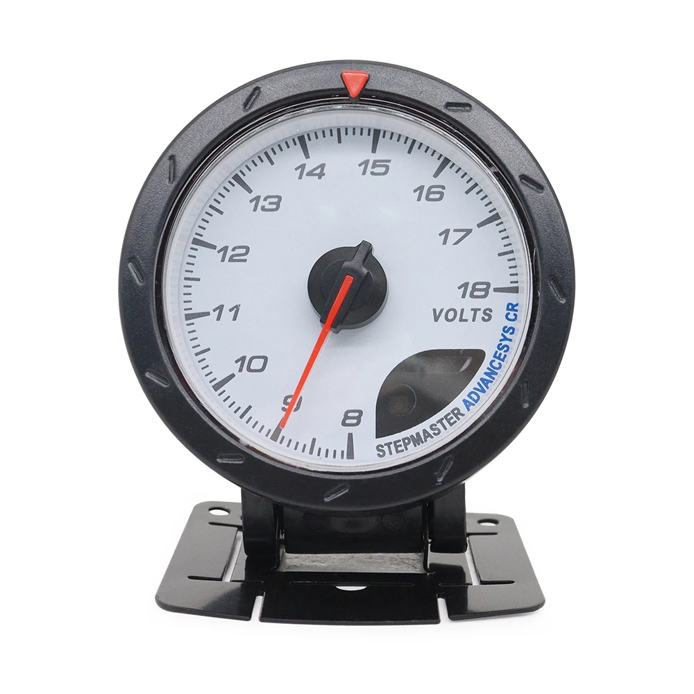 60mm Auto Car Meter Boost Water Temp Oil Temperature Pressure Tachometer Volt Air Fuel Exhaust GAS RPM White Face Gauge