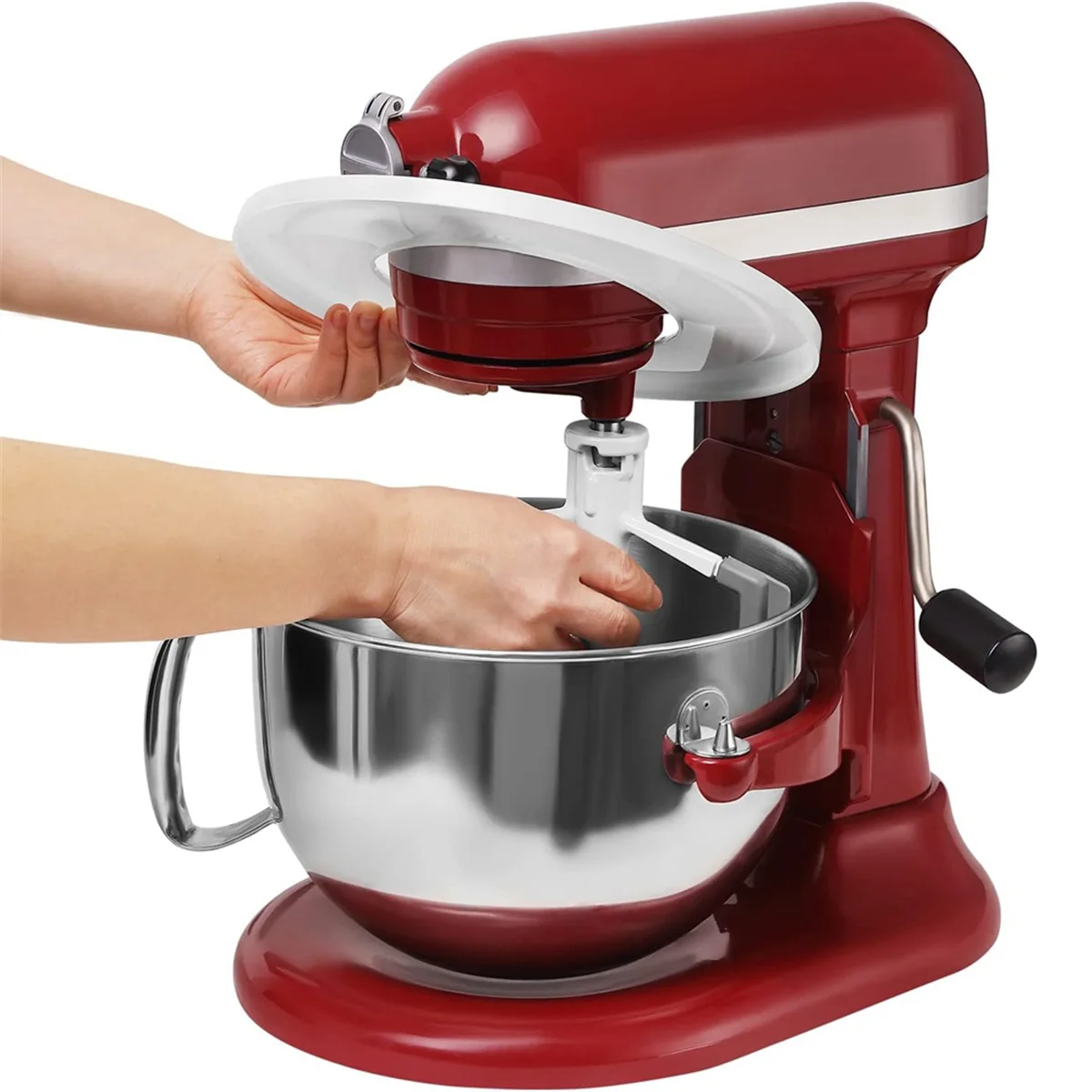 FZFZ 2PCS Mixer Bowl Lid Covers for 5.5-6QT Bowls Stand Mixer Splash Guard Lids Prevent Ingredients From Spilling