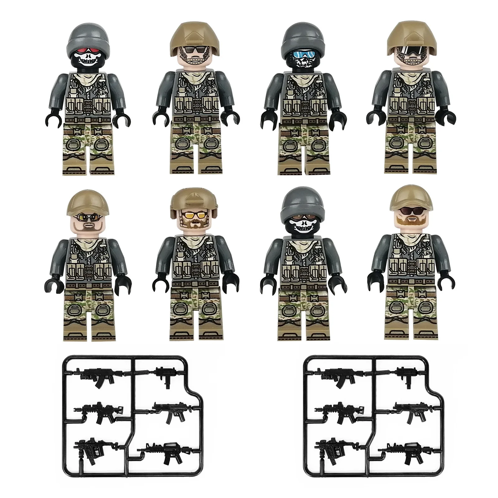 메이그 대테러 미니피규어 국경 간 도매 군대 병사 독일 어린이 조립식 소형 블록 장난감