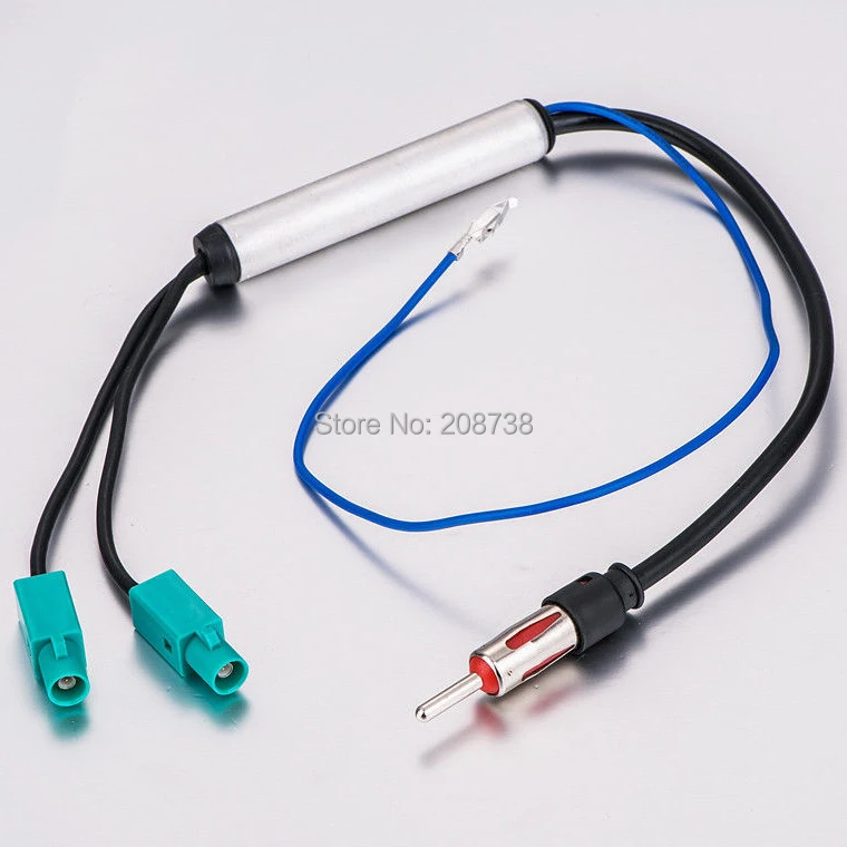  Car Parts Compatible with Audi VW Stereo Antenna Adapter  Diversity System Twin Fakra : Electronics