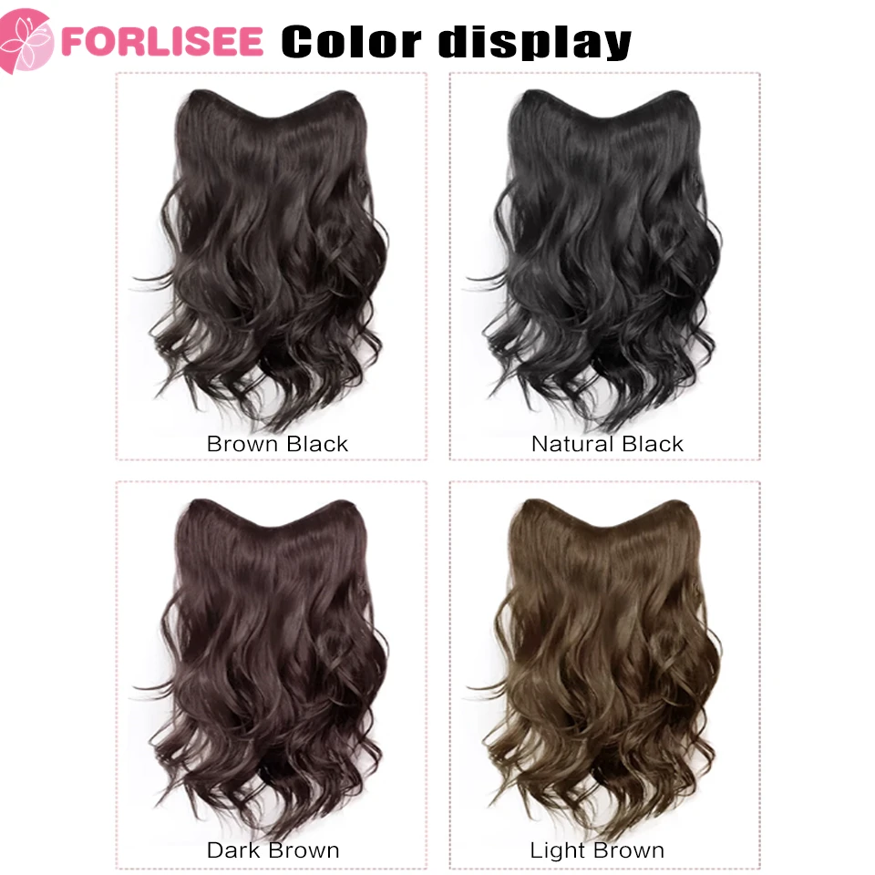Synthetic Wig Piece One Piece Layered Invisible And Traceless Curly Hair Increase Hair Volume Curly Extension hair extensions hair toppers