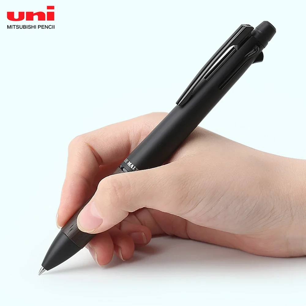 Japan UNI Jetstream Multifunctional Pen Ballpoint Pen + Mechanical Pencil 5 in 1 MSXE5-2005 Frosted Oak Hand Guard Spinning