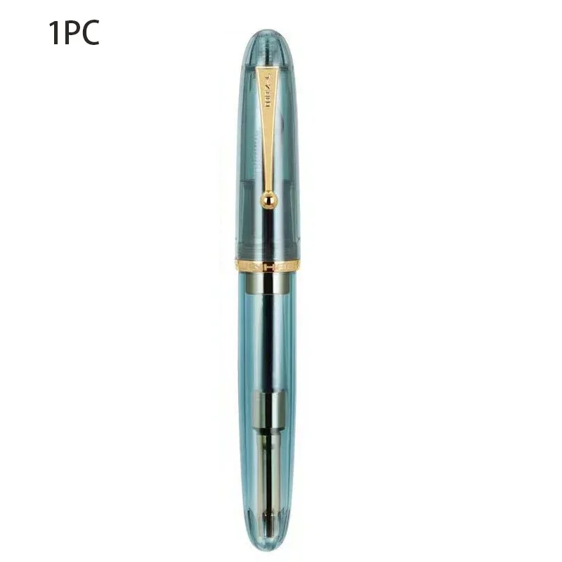 Transparent Luxury Resin Fountain Pen - Fine Writing Instrument for Office & School Supplies