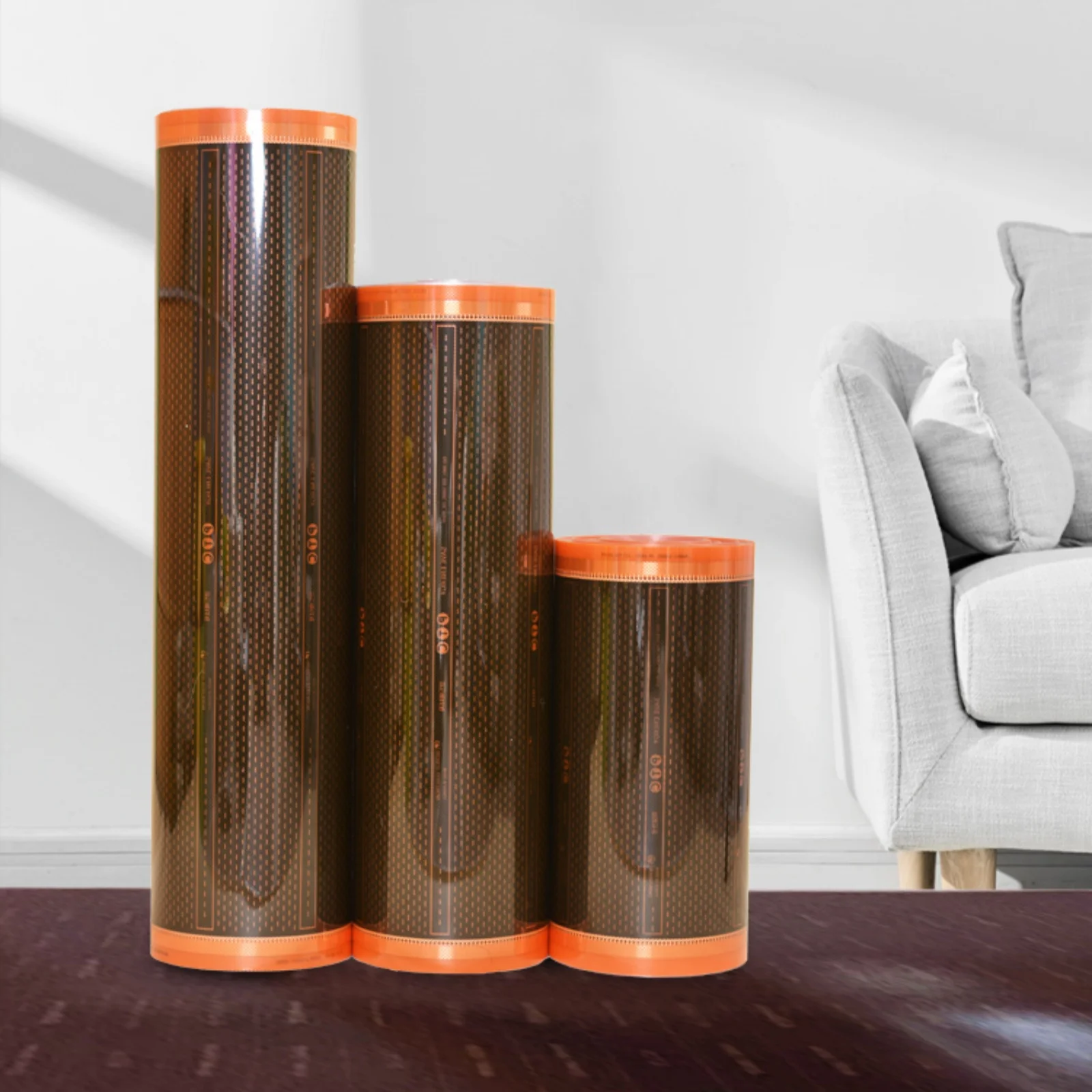 ฟิล์มทำความร้อนใต้พื้นอินฟราเรด PTC 220~240w/m2 รุ่นใหม่ AC220V ผลิตในเกาหลี ประหยัดพลังงานมากขึ้น 1