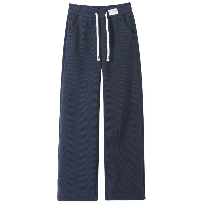 Winter Lamb Wool Wide Leg Pants Women's Sweatpants Coldproof Thick Velvet Windproof Keep Warm Cotton Corduroy Straight Leg Pants 6