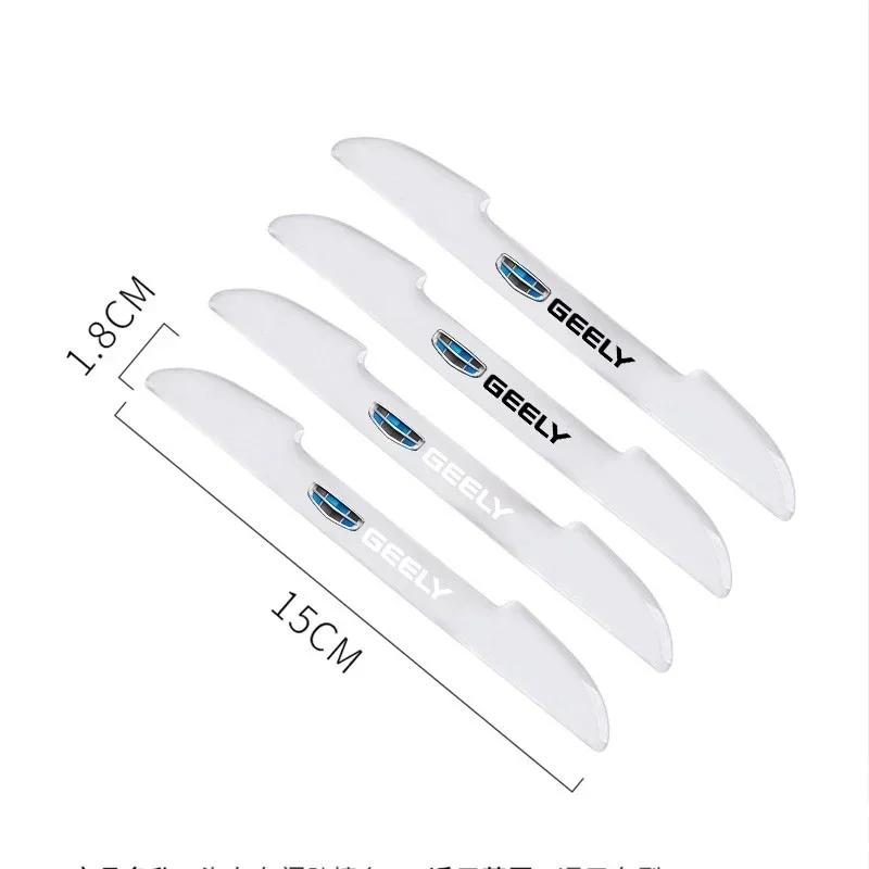 4-Piece Car Door Anti-Collision Strip Set with Decorative Enhancements
