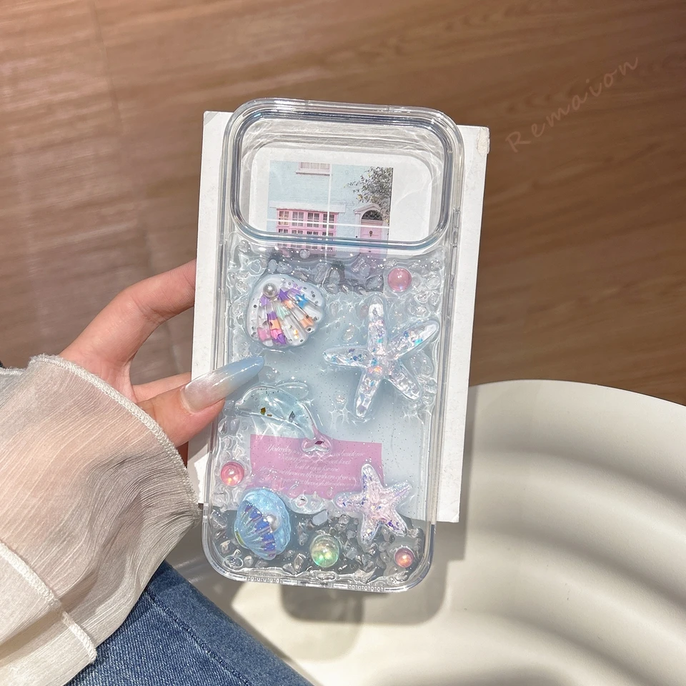 Bling Bling Starfish Shockproof Glitter 3D Cute Phone Case