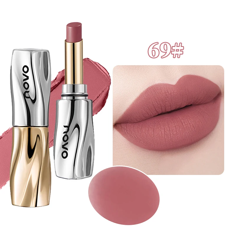 שפתון מט ולווט רך, עמיד לאורך זמן, עמיד למים, עמיד בזיעה, לא מגע בכוס, שפתיים עמידות בפני כתמים