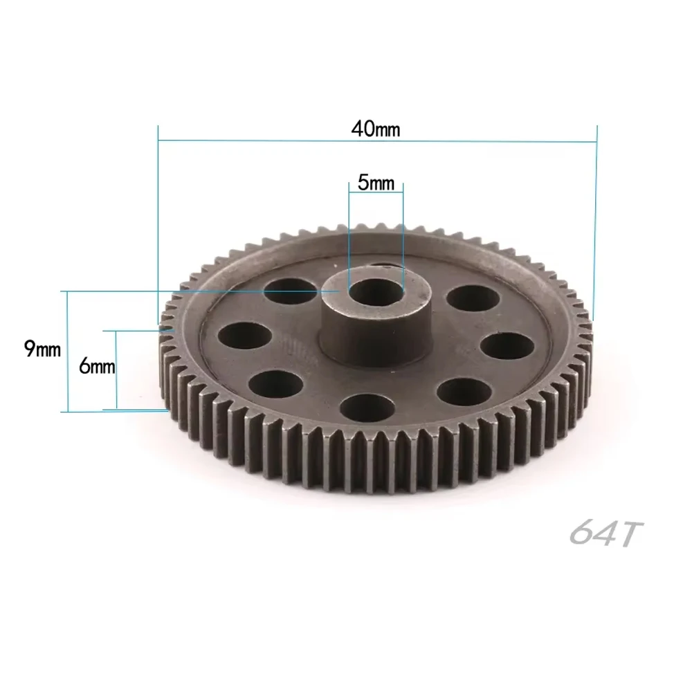 M0.6 5mm 64T and M0.6 3.175mm 17T 21T 26T 29T Motor gear Steel Metal for Hsp 94123 94111 94107 94170 RC Model Car Upgrade Parts
