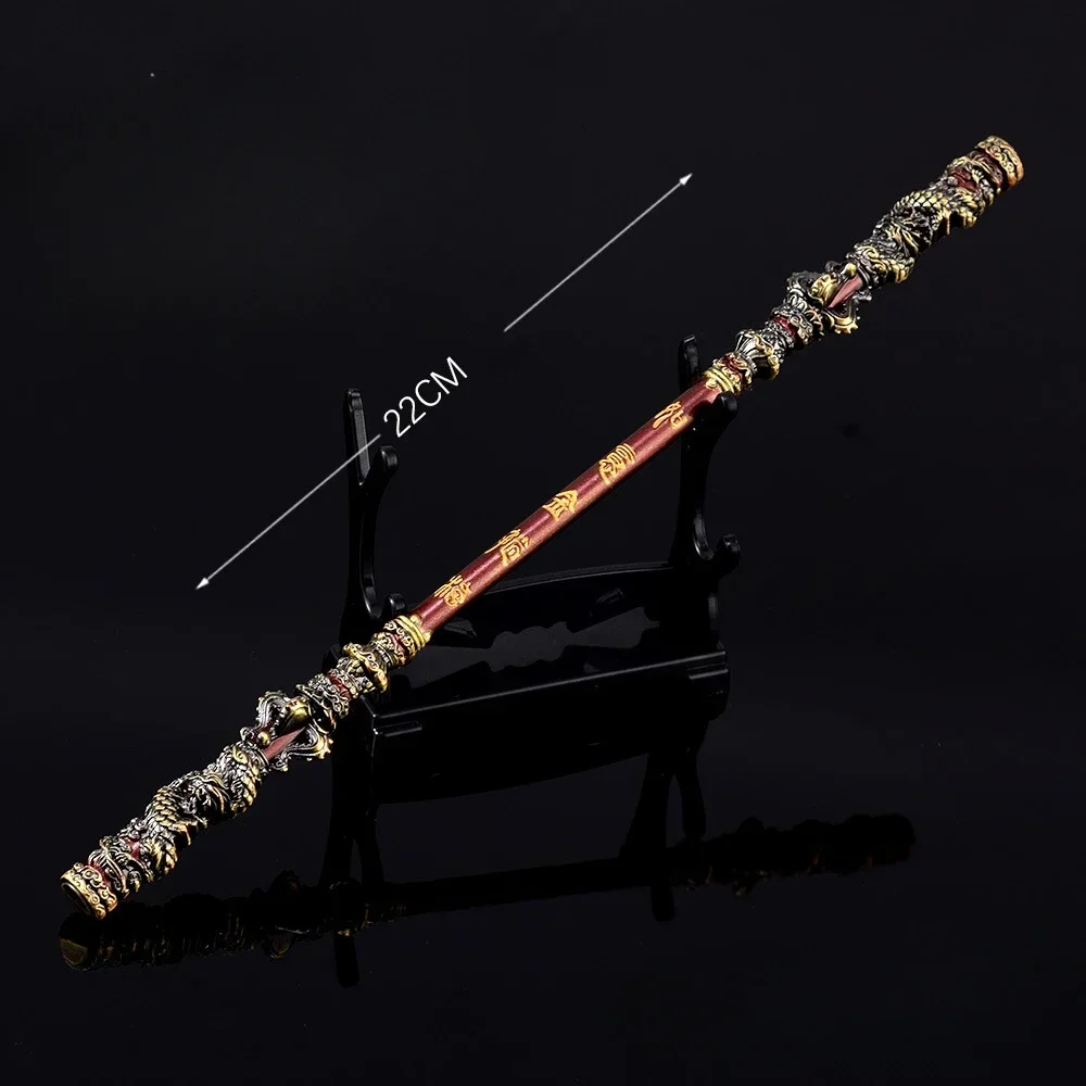 22cm Black Myth: WuKong Weapon Sun Wukong Monkey King Bar Game Anime Katana Weapon Ancient Style Peripherals Christmas Gifts Toy 3