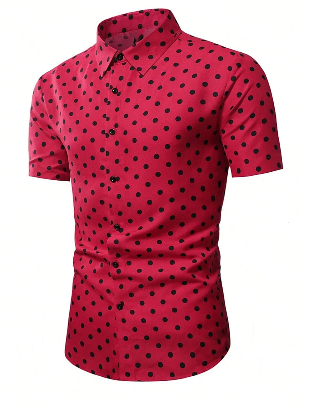 Men's Casual Spot Simplicity Shirt Summer Hawaiian Shirt Men Casual Short Sleeved Shirt For Men Clothing Breathable Shirts Tops 4