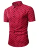 Men's Casual Spot Simplicity Shirt Summer Hawaiian Shirt Men Casual Short Sleeved Shirt For Men Clothing Breathable Shirts Tops 4