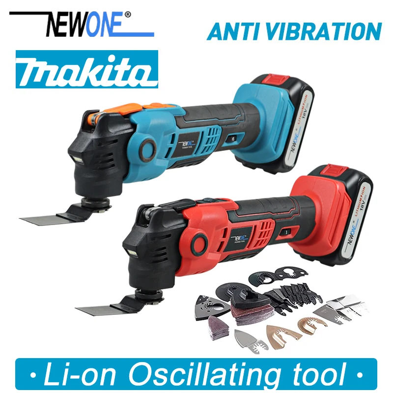 Newone Outil Oscillant Sans Fil 20V À Dégagement Rapide Multifonctionnel Anti-Vibration Compatible Avec La Tondeuse De Rénovation Makita 18V