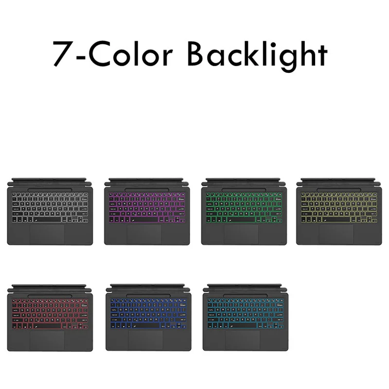 Teclado Magnético sem Fio para Microsoft Surface Pro x Teclado Retroiluminado Trackpad Teclado Russo Espanhol Árabe - Imagem 3