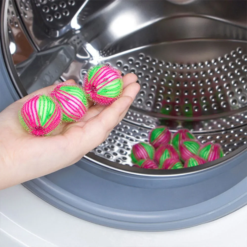 Laundry Ball Pet Hair Remover 6pcs Nylon Laundry Balls Pet Cat Dog Hair Remover Reusable Hair Dryer Ball Pet Washing Ball for Laundry Washing Machine Supplies