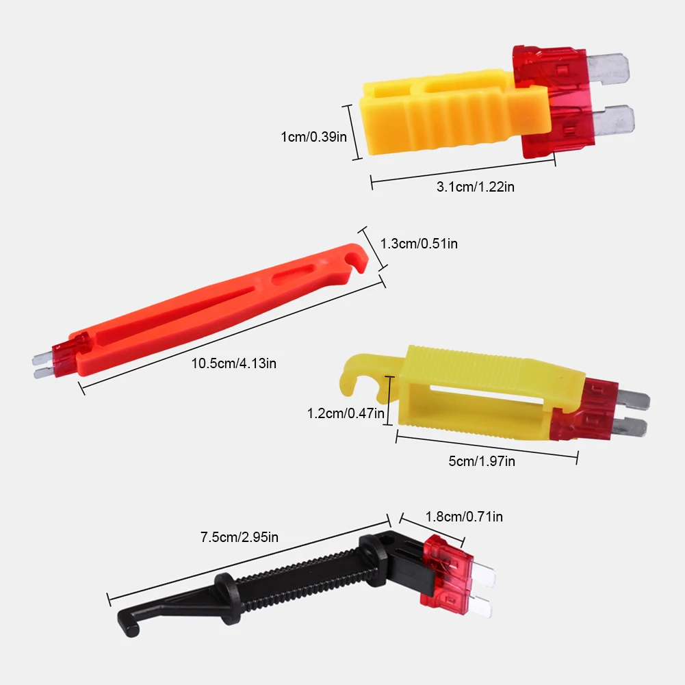 4Pcs Car Fuse Extractor Automobile Fuse Clip Mini Puller Blade Remover for Car Holder Box Disassembly Tool