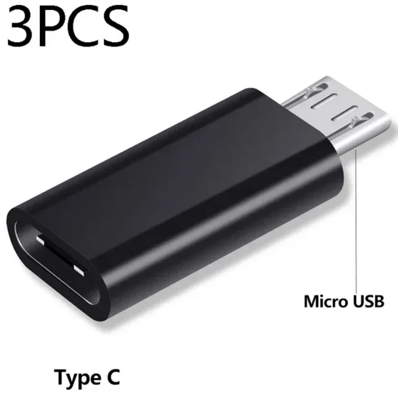 1/2/3/4Pcs 마이크로 USB 남성-타입 C 여성 안드로이드 폰 어댑터 타입-C-마이크로 커넥터 충전 데이터 전송 변환기