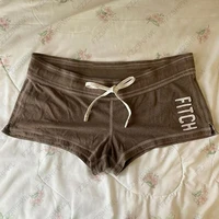 Y2K short d'été décontracté taille basse pour femmes short de style sportif imprimé monogramme brodé pantalon chaud serré Kawaii Streetwear emo 1