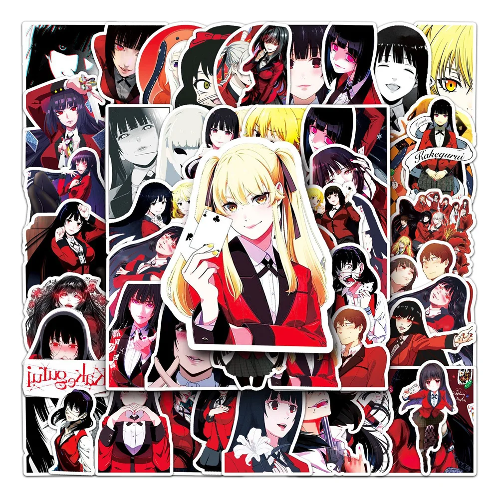 

10/30/50PCS Anime KAKEGURUI Jabami Yumeko Sticker for Luggage Laptop iPad Skateboard Motorcycle Cup Notebook Sticker Wholesale