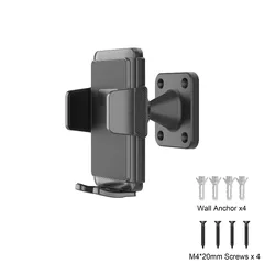 Universal 360° Rotating Wall Mount Phone Holder (Black)