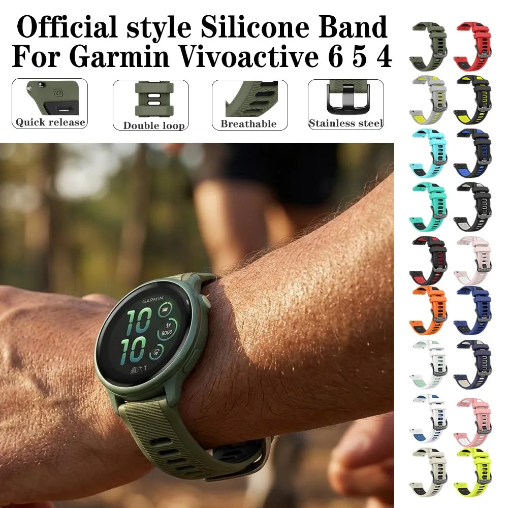 Versatile Silicone Watch Band - Available in 18mm, 20mm, and 22mm Sizes