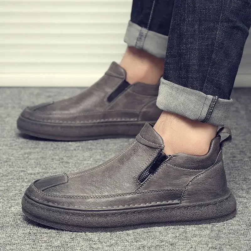 Breathable Vulcanize Shoes For Men New In Sneakers Man Summer Social Adults Korean Style Offer Cheap Clearance Comfortable Sale 5