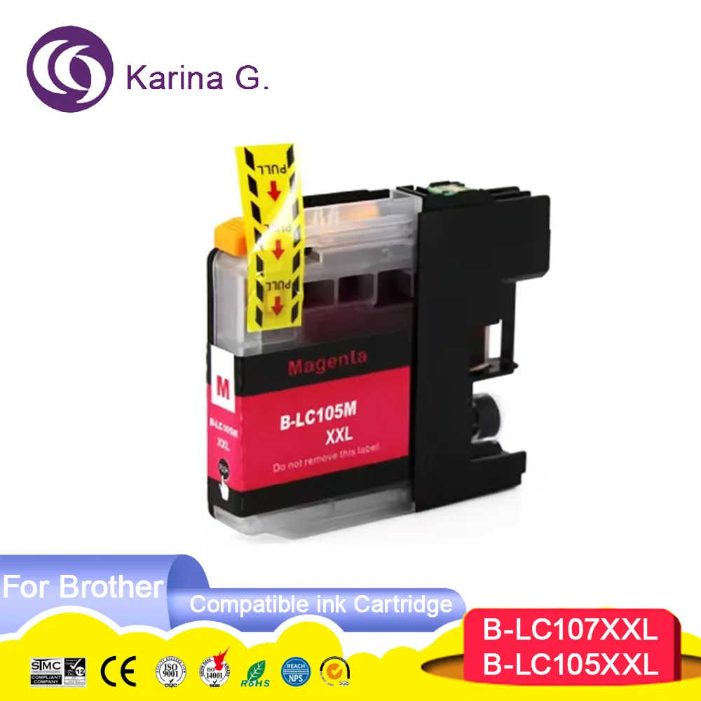 LC105 LC107 Premium Compatible Color Inkjet Ink Cartridge for MFC-J4710DW/ J461
