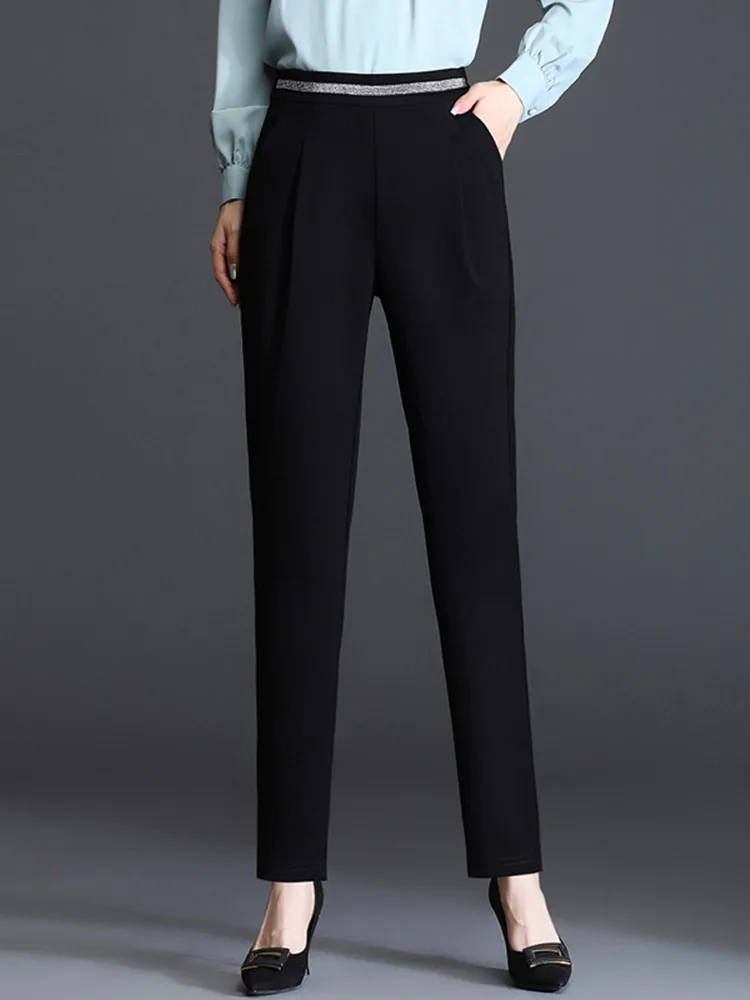 Fashion Woman Pants Black Stretch 