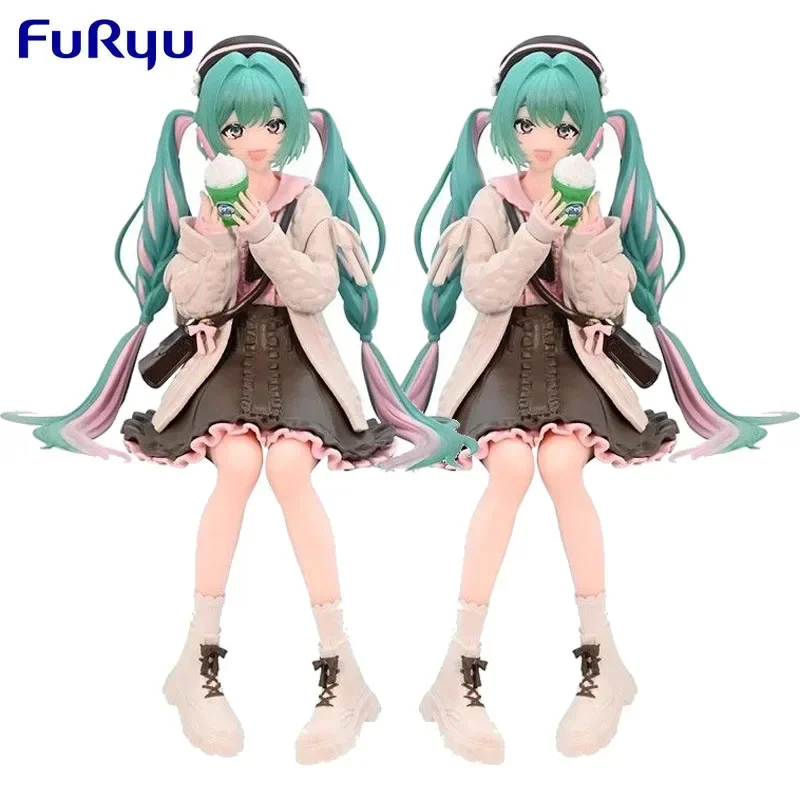 

FuRyu Original Vocaloid Autumn Date Noodles Stopper Figure Hatsune Miku Anime Figure MIKU Action Figure Toys for Children Gifts