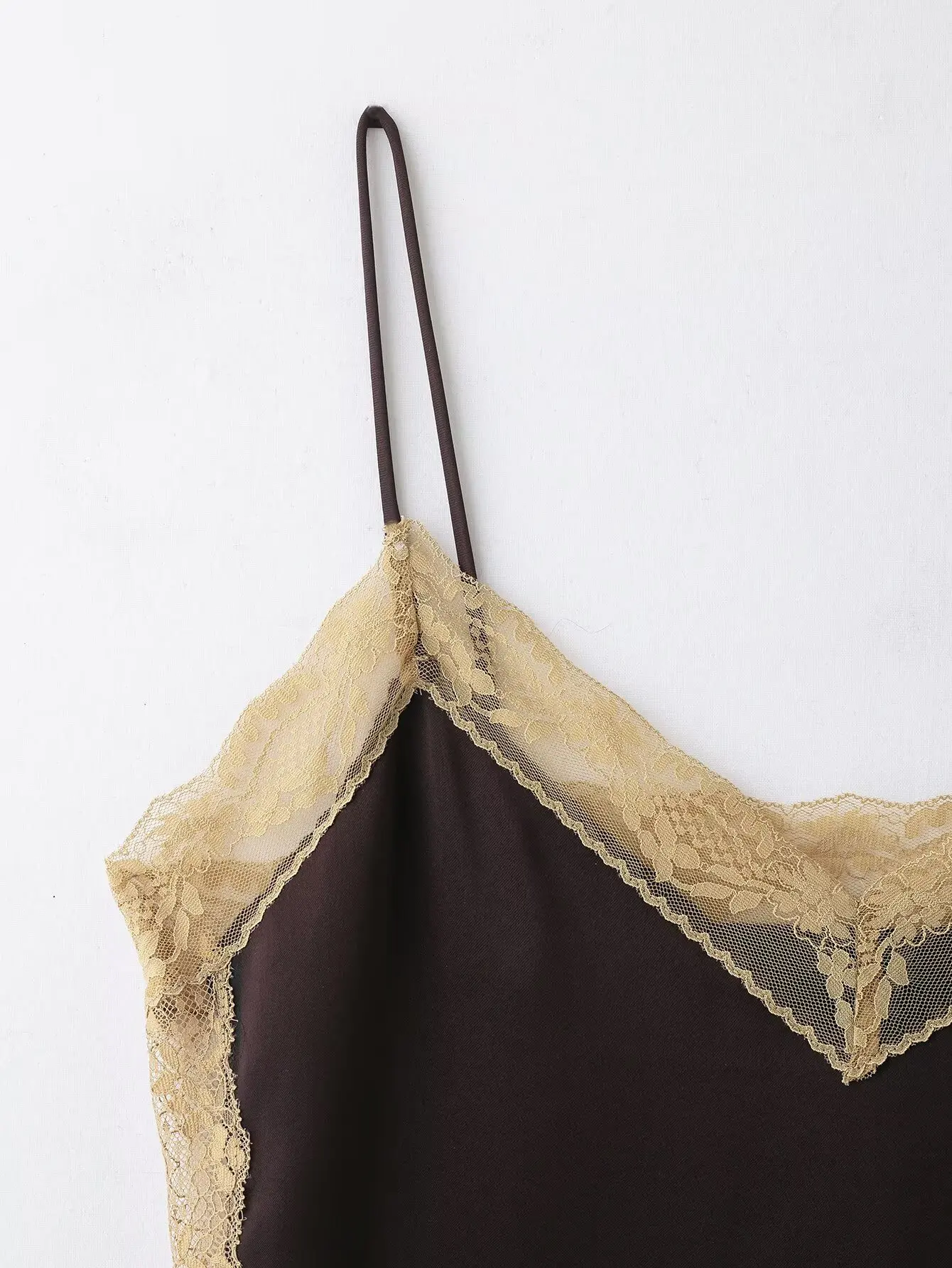 Women Silk Satin Lace Color Blocking Half Skirt Set Or Female Summer Sexy Fashion Short Top Or Lady Mid-Waist A-Line Short Skirt