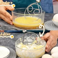 Jxmall-Fouet à pâte en acier inoxydable, mélangeurs de farine avec trou de confrontation, outils de cuisine pour la cuisson de gâteaux, nouveau 2