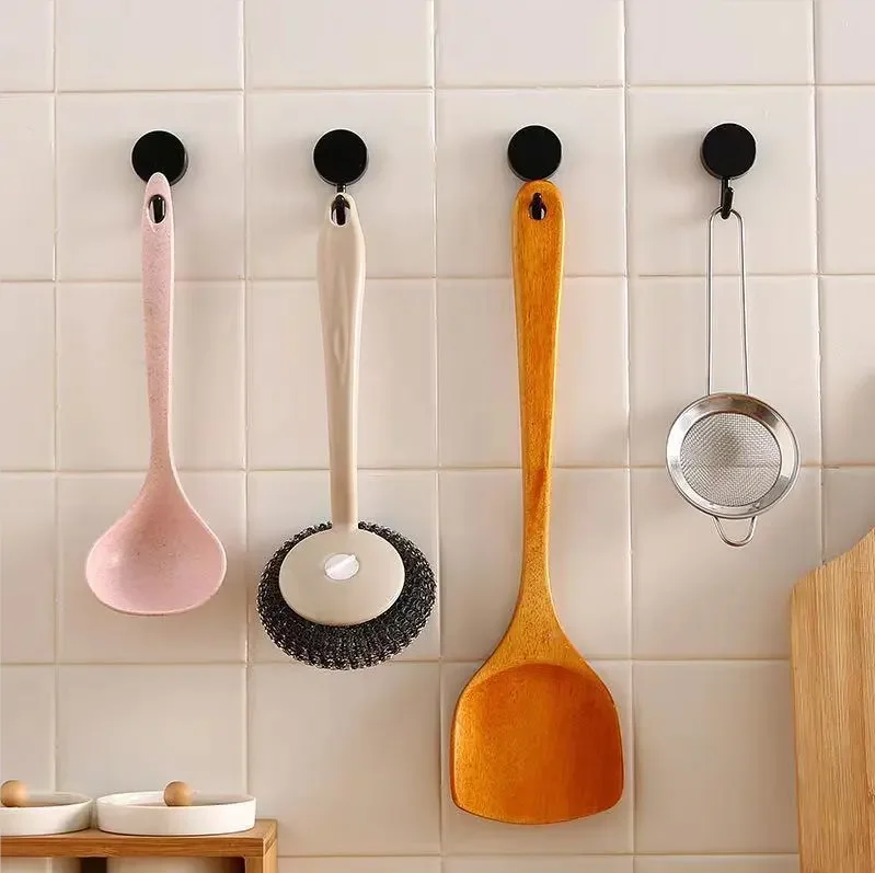 Self Adhesive Wall Hook 10PCS Strong Without Drilling Coat Bag Bathroom Door Kitchen Towel Hanger Hooks Home Storage Accessories storage hanger hook